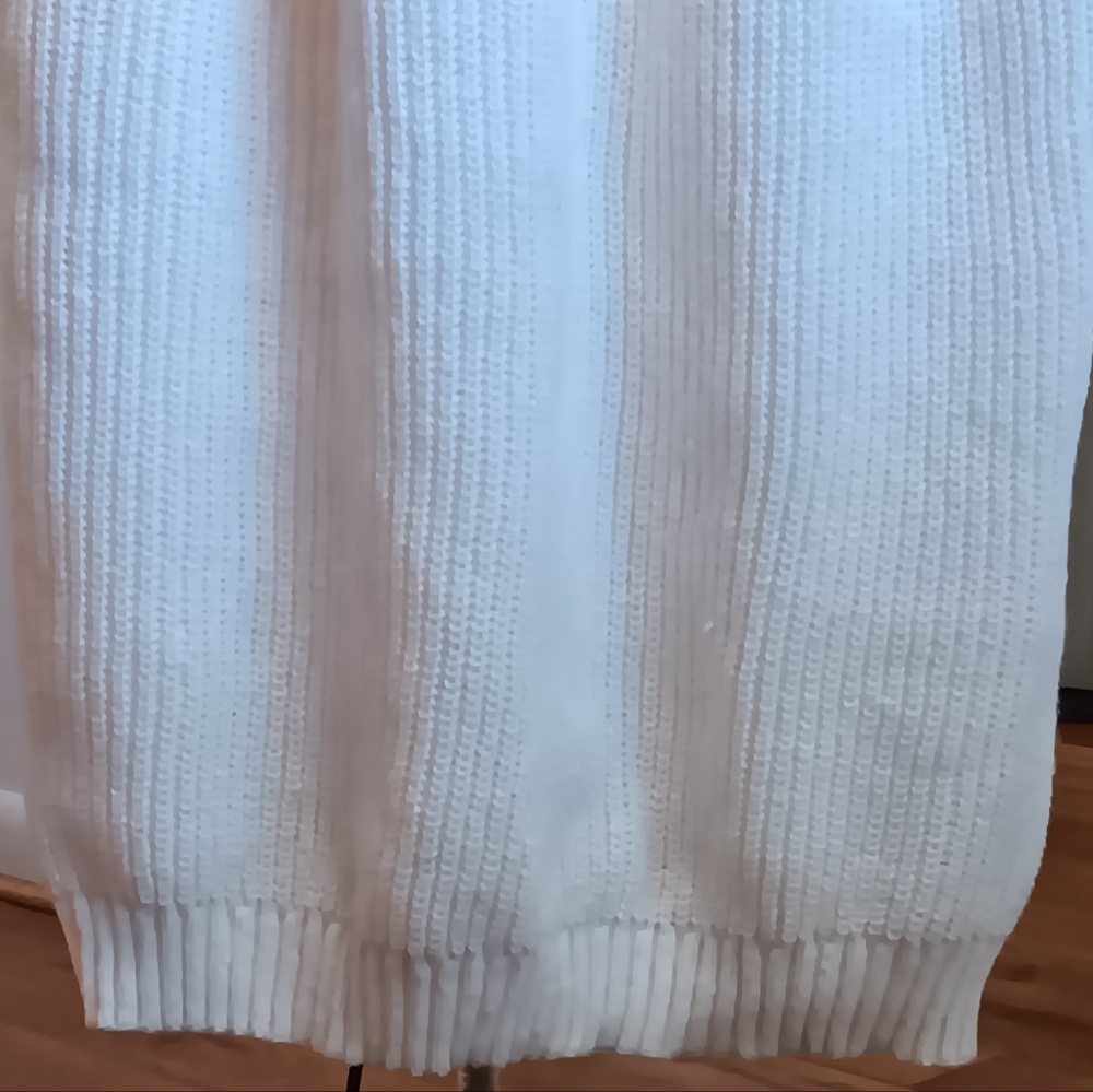 Shein Cream Textured Knit Sweater View 4